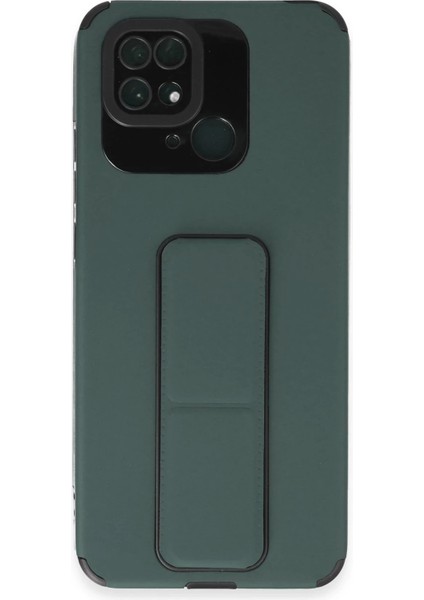 Newface Xiaomi Redmi 10C Kılıf Mega Standlı Silikon - Yeşil fiyatları