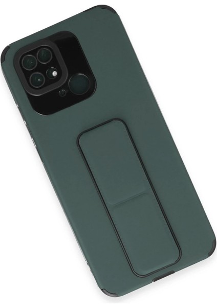 Newface Xiaomi Redmi 10C Kılıf Mega Standlı Silikon - Yeşil modelleri