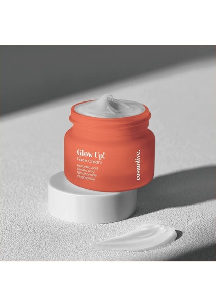 Aydınlatıcı Yüz Kremi Askorbik Asit Ferulic Asit Niasinamid Nemlendirme