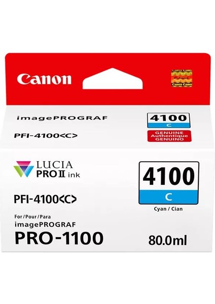 PFI-4100 C Cyan Orijinal Mürekkep Kartuşu