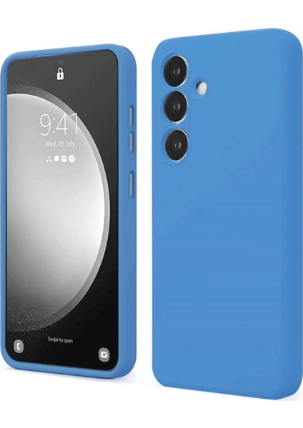 Newface Samsung Galaxy S24 Fe Kılıf First Silikon - Mavi
