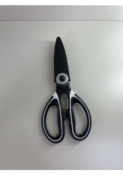 Kırmızı Çok Amaçlı Mutfak Makası, Siyah Beyaz Renkli, Ergonomik Sap ve Şişe Açacağı modelleri