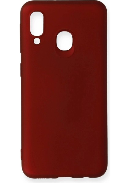 Newface Samsung Galaxy A20E Kılıf First Silikon - Bordo