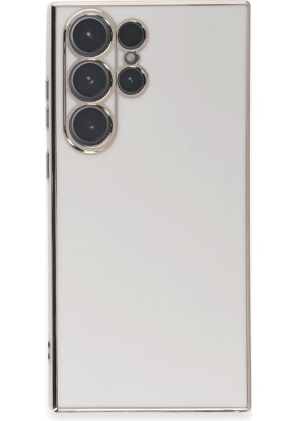 Newface Samsung Galaxy S23 Ultra Kılıf Volet Silikon - Beyaz