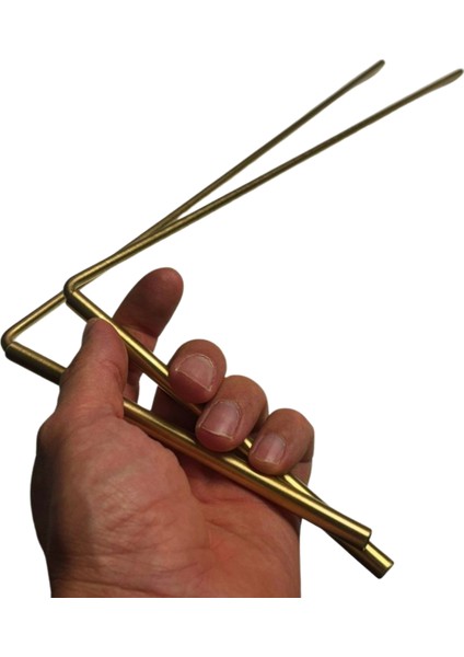 Tamamı Pirinçten Alan Tarama Çubuğu Sökülüp Takılabilen Hazneli Pirinç Saplı Define ve Su Arama Çubukları