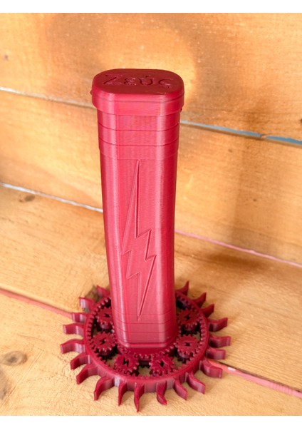 Zeus Temalı Açılabilir Kırmızı - Siyah Döner Saplı Dekoratif Katana Oyuncak 3D Baskı Katana Kılıç