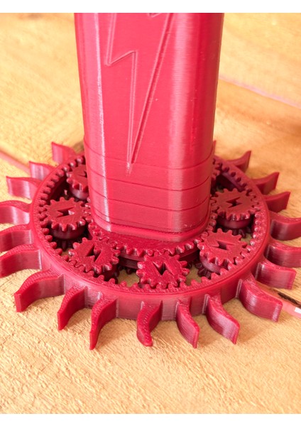 Zeus Temalı Açılabilir Kırmızı - Siyah Döner Saplı Dekoratif Katana Oyuncak 3D Baskı Katana Kılıç fiyatları