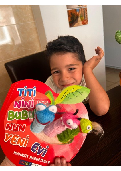 2 - 6 Yaş Eğitici Kuklalı Çocuk Kitabı - Titi Nini ve Bubu'nun Yeni Evi -Renkli Karton Masal -14 Sayfa fırsatları