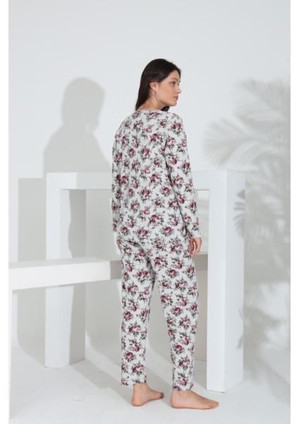 Angelique %100 Pamuk Uzun Kol Kadın Pijama Takımı 21512 indirimleri