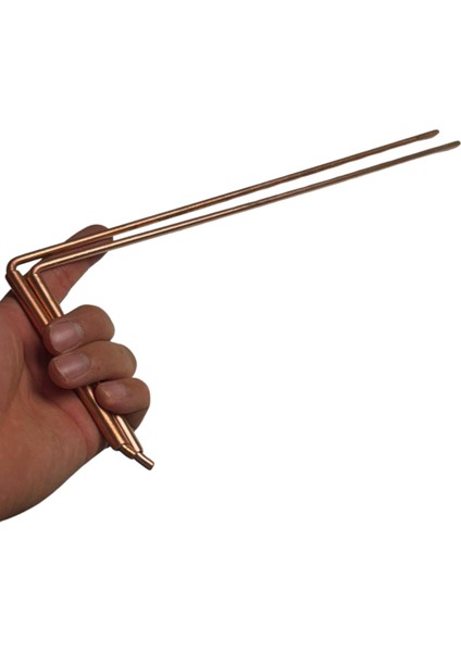 Tamamı Bakırdan 40CM Anten Uzunluğunda Sabit Bakır Saplı Define ve Su Arama Çubukları modelleri