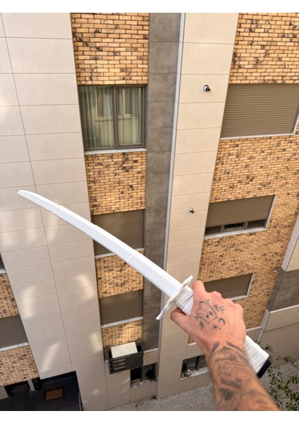 Tanjiro Beyaz Dekoratif Katlanabilir Oyuncak Katana Açılır Katlanır 3D Katana Kılıç fiyatları