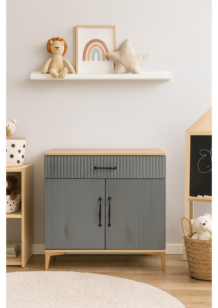 Ege Kapaklı Şifonyer | Birinci Sınıf MDF Kalitesi | REHAU Kaplama Kapaklar | Ağaç Ayaklı