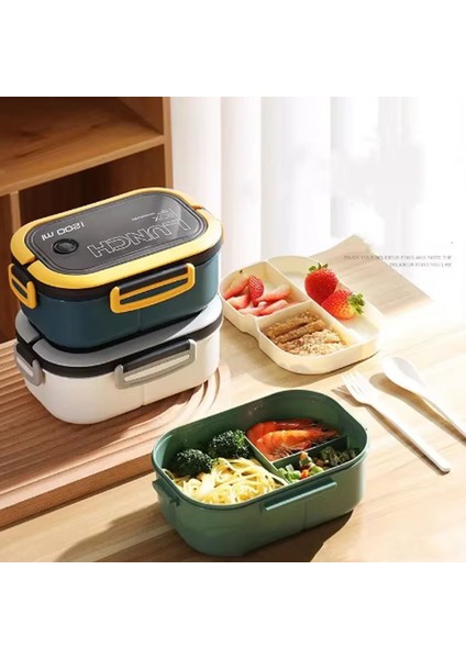 Öğrenci Öğle Yemeği Kutusu Kalınlaştırılmış Pp Plastik Malzeme Bölmesi Çift Katmanlı Öğle Yemeği Kutusu Ofis Öğle Yemeği Kutusu Isıtılabilir (Yurt Dışından) fiyatları