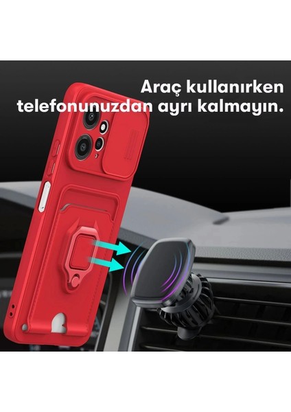 Newface Xiaomi Redmi Note 12 4g Kılıf Zuma Kartvizitli Yüzüklü Silikon - Pembe modelleri