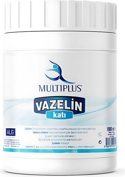 Katı Vazelin - Yoğun Nemlendirme ve Cilt Koruma, 1 Kg, Unisex Kullanım için