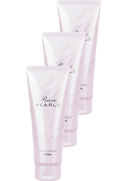 Rare Pearls Kadın Vücut Losyonu - 3'lü Nemlendirici Set (3×125 ml) - Yemyeşil Çiçek ve Misk Aromalı