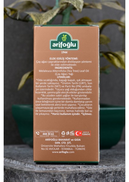 Çay Ağacı Yağı 10ml %100 Saf ve Doğal Tea Tree
