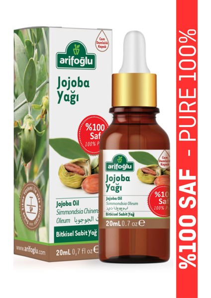 Jojoba Yağı 20 ml Unisex Soğuk Sıkım Doğal Nemlendirici Cilt ve Saç Bakım Ürünü fiyatları