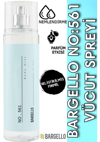 Erkek Vücut Spreyi NO.561 - Ferah ve Kalıcı Erkek Kokusu, 210 ml fiyatları