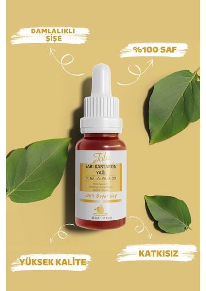 %100 Saf ve Doğal Soğuk Sıkım Sarı Kantaron Yağı - Leke Karşıtı Etkisiyle, 20 ml, Unisex fırsatları