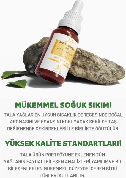 %100 Saf ve Doğal Soğuk Sıkım Sarı Kantaron Yağı - Leke Karşıtı Etkisiyle, 20 ml, Unisex