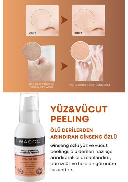 Yüz ve Vücut Peelingi - Ginseng Özlü, Arındırıcı ve Yenileyici, Tüm Cilt Tiplerine Uygun Aydınlatıcı Etkili modelleri