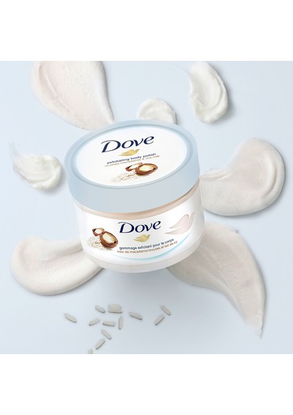 Vücut Peelingi - Macadamia Fındığı ve Pirinç Sütü ile Özellikle Arındırıcı, Nemlendirici ve Besleyici Etki, 225 ml, Unisex