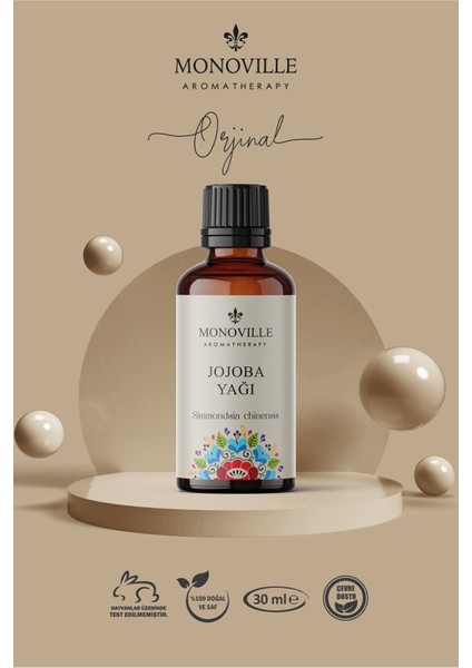Jojoba Yağı 30 ml Soğuk Sıkım%100 Saf ve Doğal (Jojoba Oil)