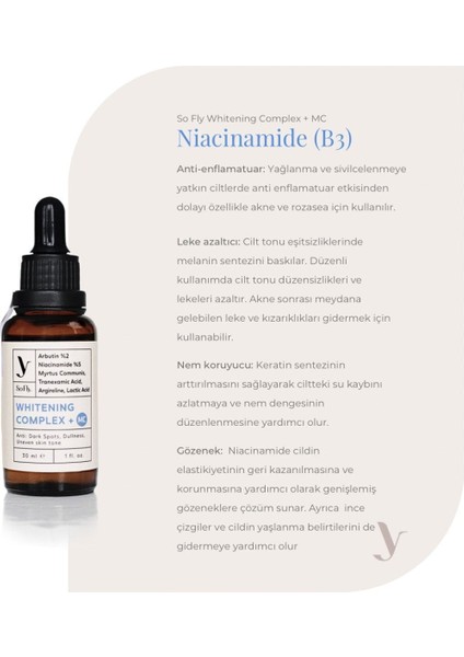 Leke Karşıtı Aydınlatıcı Anti-Aging Serum 30 ml Vegan Arbutin ve Niacinamide İçerikli Unisex