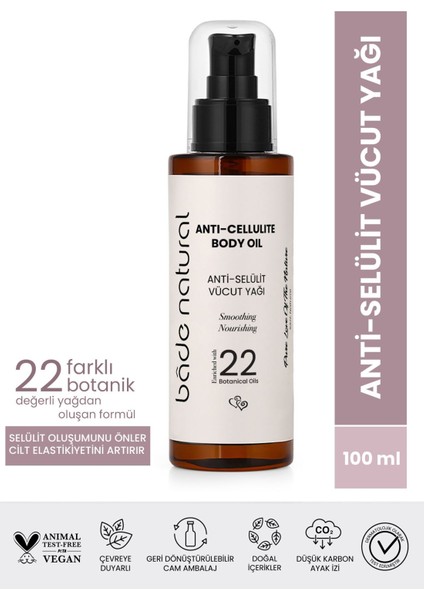 Selülit Karşıtı Besleyici Vücut Yağı 100 ml Kadınlara Özel Paraben İçermeyen Doğal indirimleri