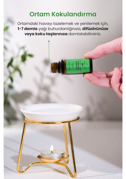 Biberiye Uçucu Yağı 10 ml Unisex %100 Saf Doğal Sıkılaştırıcı Akne Karşıtı