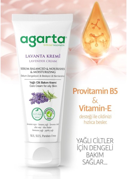 Doğal Lavanta El ve Vücut Bakım Kremi - Besleyici, Nemlendirici ve Sebum Dengeleyici, 75 ml