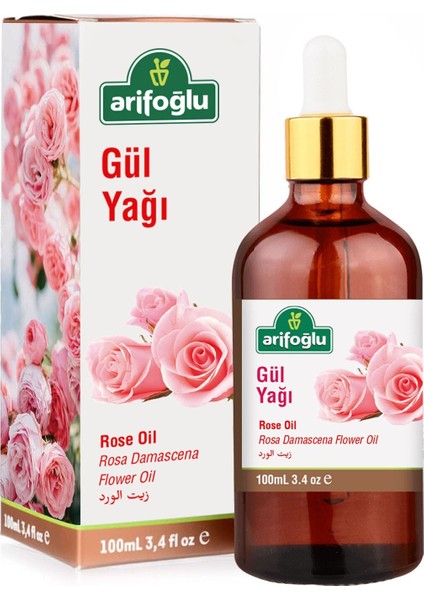 Gül Vücut Yağı - Ferahlatıcı ve Rahatlatıcı Etki, 100 ml, Kadınlar için Doğal Aromaterapi ve Cilt Bakımı Ürünü