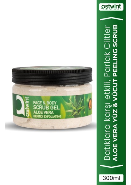 Aloe Vera İçerikli Yüz ve Vücut Peeling Jeli 300 ml Unisex Arındırıcı ve Nemlendirici