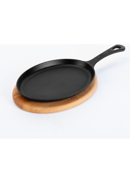 Fajita Tabağı Siyah Mat Ahşap Stand 17 x 23 cm