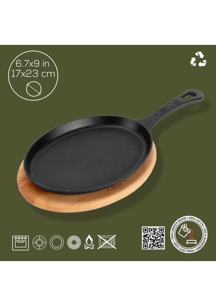 Fajita Tabağı Siyah Mat Ahşap Stand 17 x 23 cm fiyatları