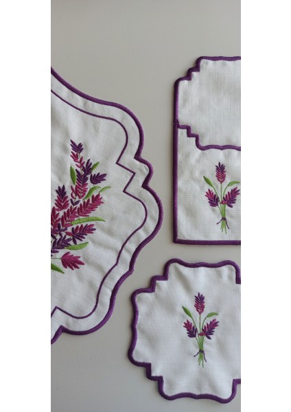 Lavender Flower 18 Parça Linen Kumaş Amerikan Servis Seti modelleri