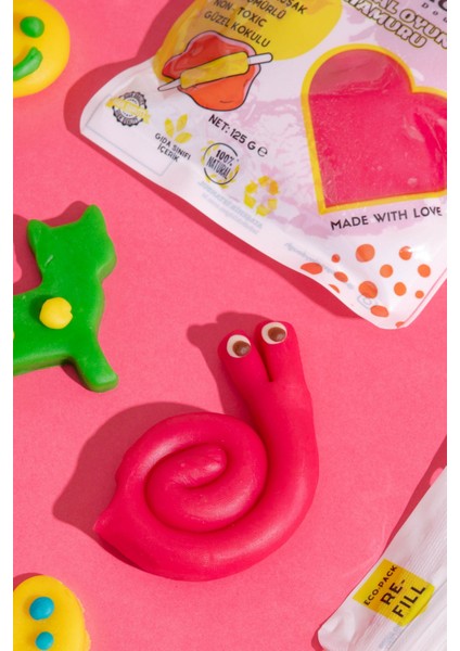 Doğal Oyun Hamuru - Ekstra Yumuşak ve Uzun Ömürlü, 4 Adet 125 gr Vakumlu Kartuş Seti, Eğitici ve Yaratıcı Oyun için Çocuk Gelişimine Destek fırsatları