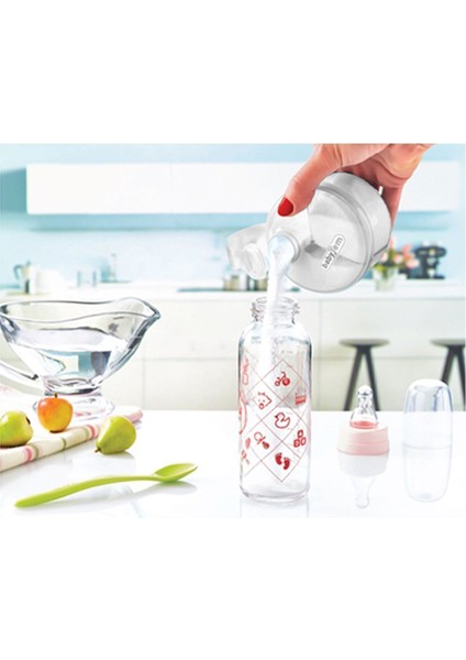 Beyaz Toz Mama Kabı 3 Bölmeli Seyahat Tipi Sterilize Edilebilir Mikrodalga Uyumlu 3 Porsiyon