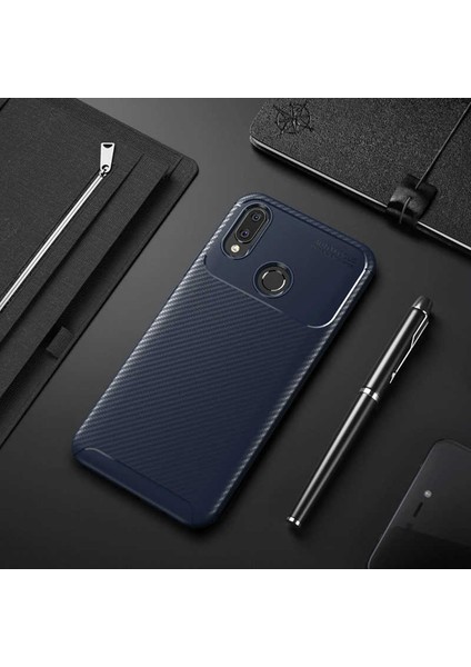 Huawei Honor Play Kılıf Karbon Desneli Iz Yapmaz Slim Ince Esnek Negro Silikon Kapak