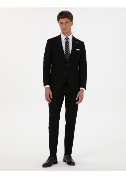 Erkek Siyah Ex. Slim Fit Takım Elbise 50305683-VR046