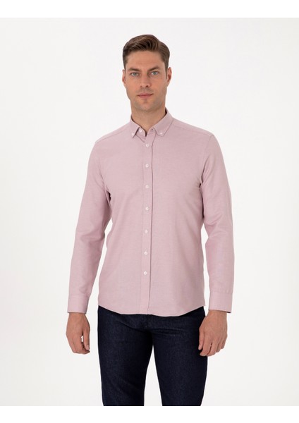 Erkek Gül Kurusu Regular Fit Uzun Kollu Gömlek 50311487-VR026