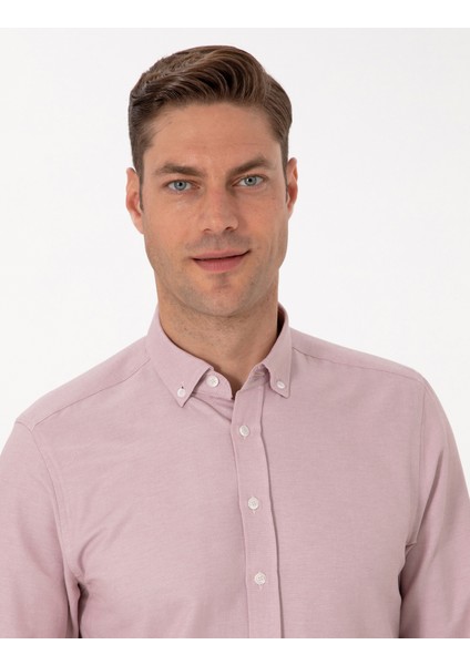 Erkek Gül Kurusu Regular Fit Uzun Kollu Gömlek 50311487-VR026 fiyatları