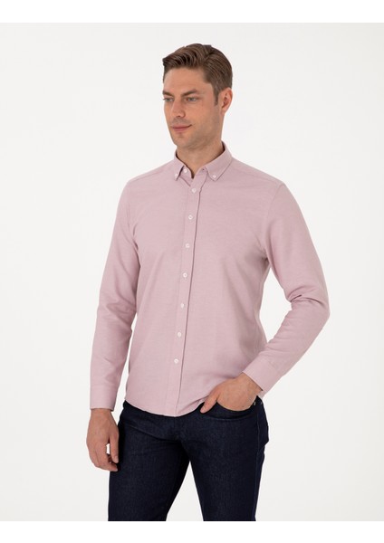 Erkek Gül Kurusu Regular Fit Uzun Kollu Gömlek 50311487-VR026 modelleri