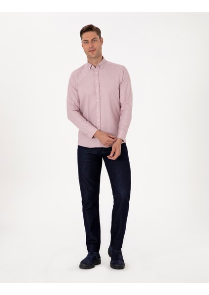 Erkek Gül Kurusu Regular Fit Uzun Kollu Gömlek 50311487-VR026 fırsatları