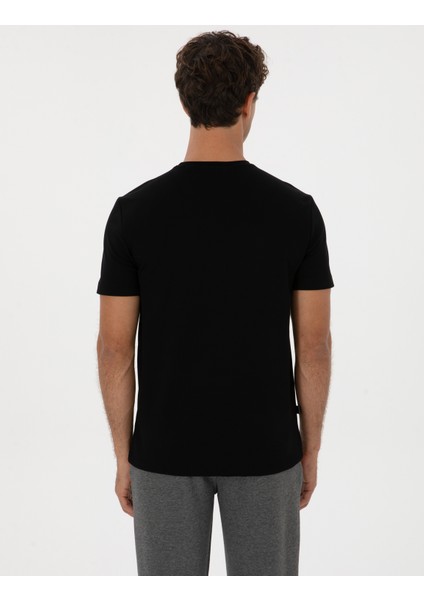 Erkek Siyah Regular Fit Basic Tişört 50318130-VR046 indirimleri