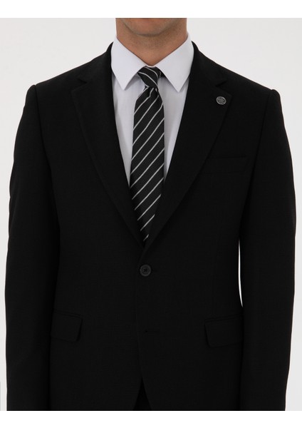 Erkek Siyah Ex. Slim Fit Takım Elbise 50305683-VR046