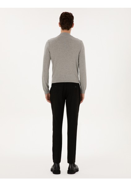 Erkek Siyah Slim Fit Kanvas Pantolon 50310903-VR046 fırsatları