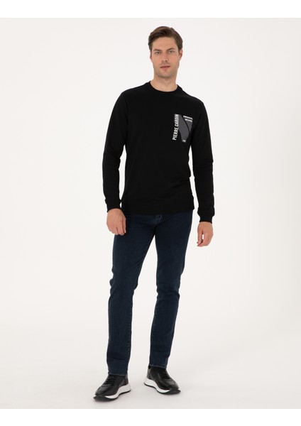 Erkek Siyah Regular Fit Sweatshirt 50317750-VR046 fırsatları