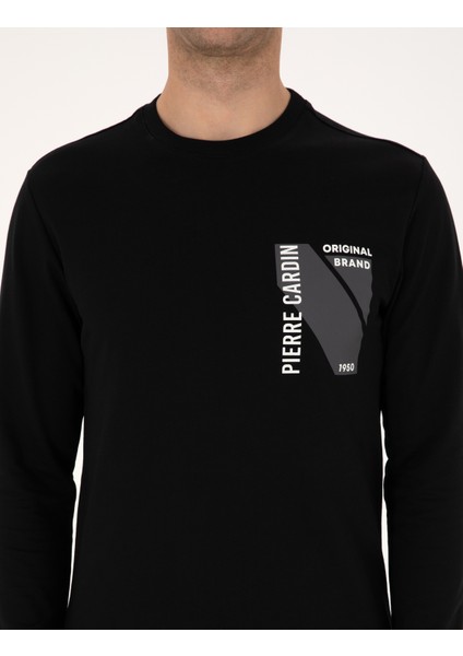 Erkek Siyah Regular Fit Sweatshirt 50317750-VR046